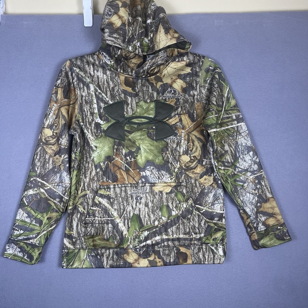 UNDER ARMOUR REALTREE CAMO PULLOVER HOODIE SWEATSHIRT - YOUTH MEDIUM